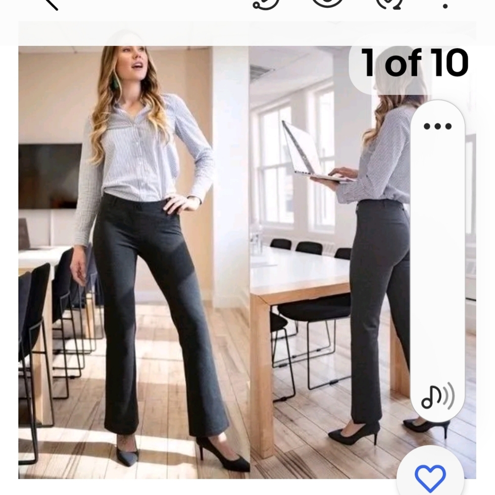 Betabrand Clasic Dress Pant Boot Yoga Cut Size L Long